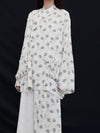 Mutedance 25 Spring/Summer Silk Slant-Breasted Bouquet Top MD-MD25SS124-HOARY MD25SS123